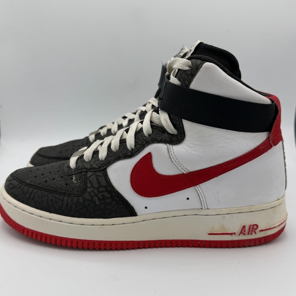 Nike Air Force 1 High Elephant Print Black White Red Men’s Size 8 Retro